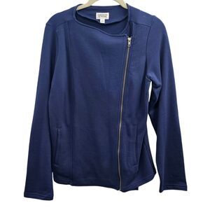 The Drop Moto Jacket Womens Medium Blue